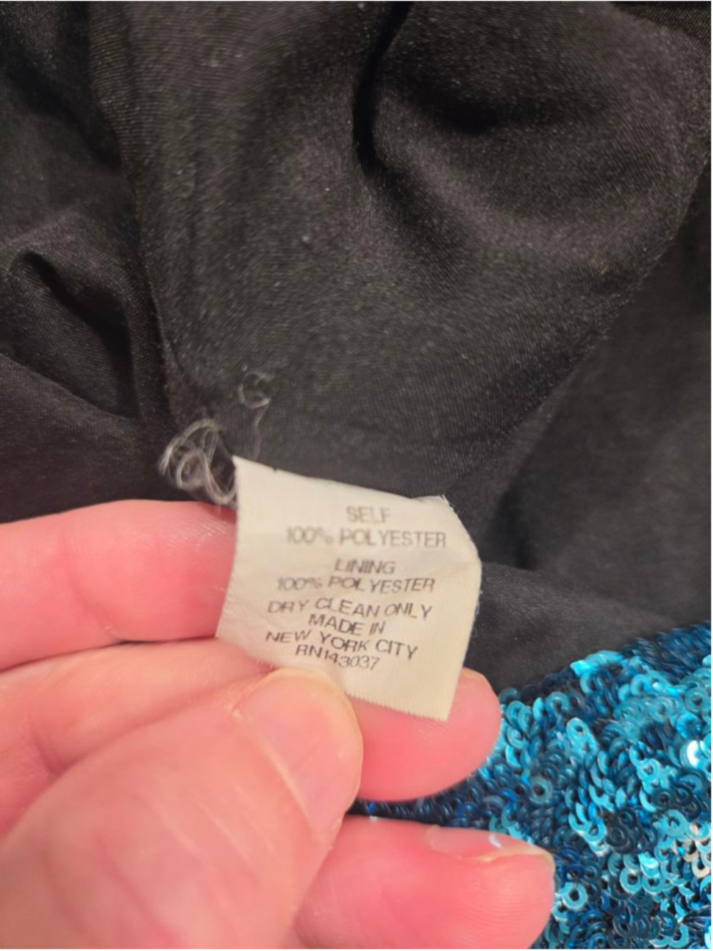 Women's Hunter Bell Teal Sequin Mini Dress Size 0 - Picture 9 of 10